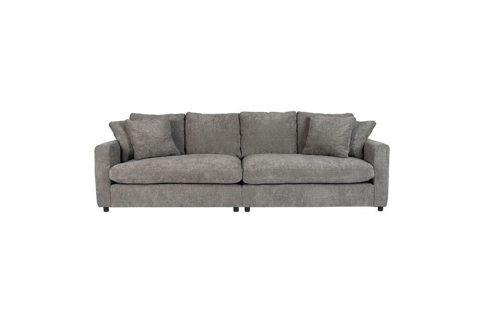 Dark grey fabric 3-seater sofa Sense Zuiver