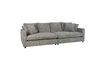 Miniature Dark grey fabric 3-seater sofa Sense 6