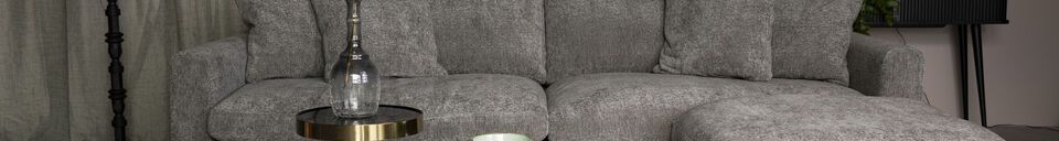 Material Details Dark grey fabric 3-seater sofa Sense