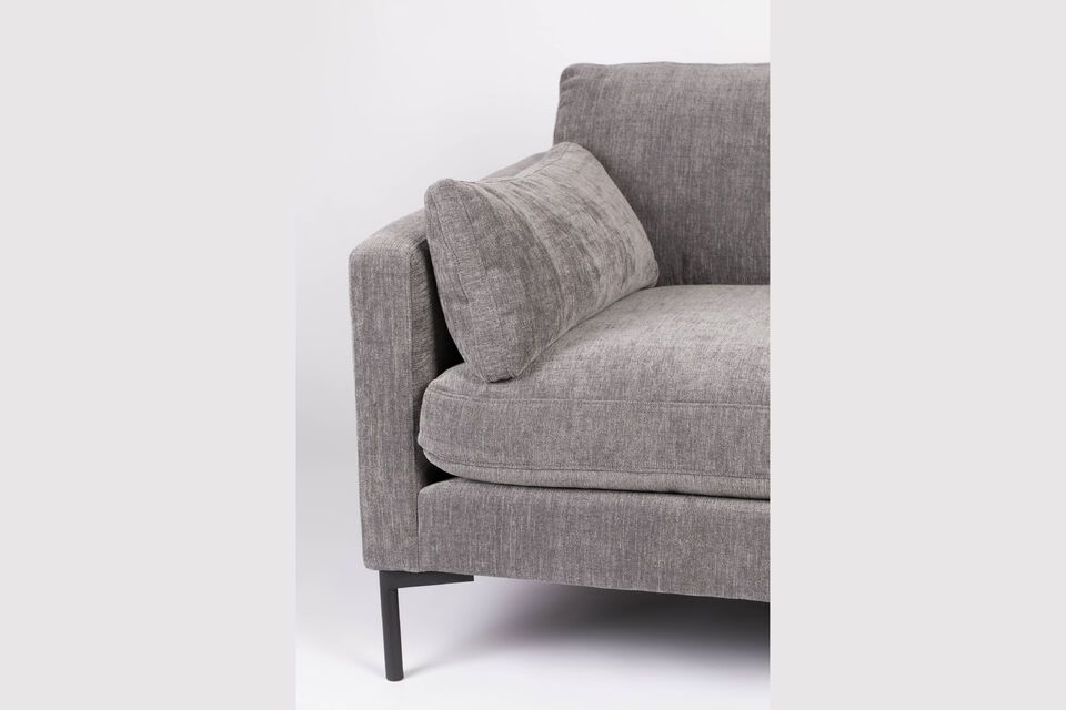 Dark grey fabric 7-seater corner sofa Summer - 4