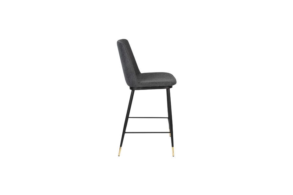 Dark grey fabric bar chair Lionel - 5