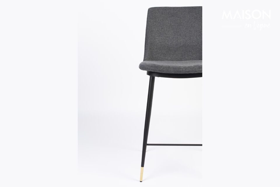 Dark grey fabric bar chair Lionel - 8