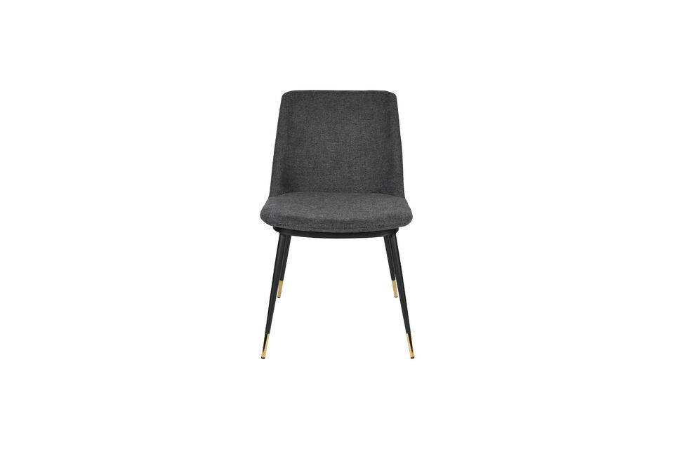 Dark grey fabric chair Lionel - 3