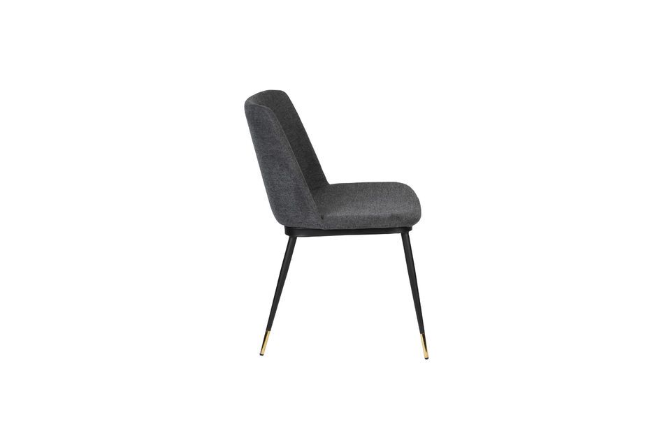 Dark grey fabric chair Lionel - 4