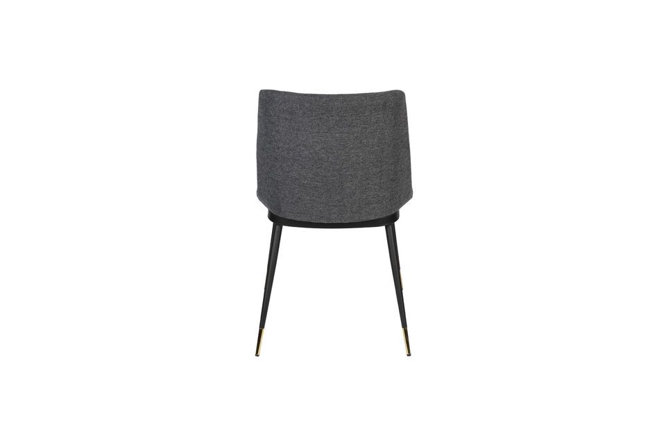 Dark grey fabric chair Lionel - 6