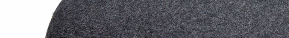 Material Details Dark grey fabric pouf Mochi