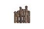 Miniature Dark Monkeys recycled wood wall decoration Clipped