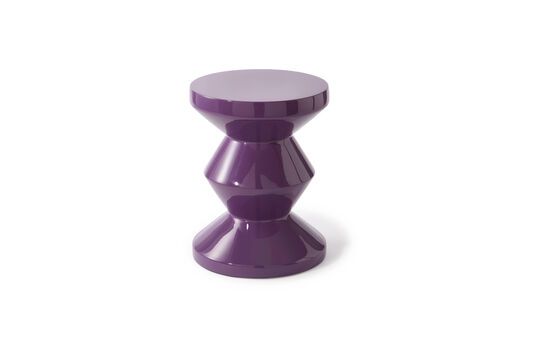 Dark purple fiberglass stool Zig zag Clipped