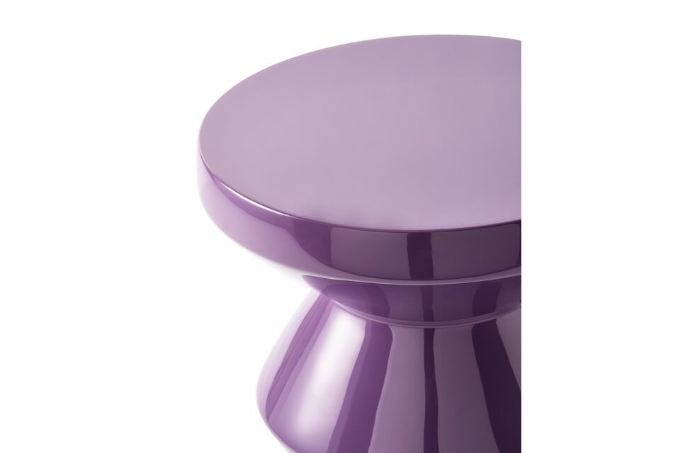 Dark purple fiberglass stool Zig zag - 10