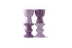 Miniature Dark purple fiberglass Tip tap stool 8