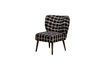 Miniature Dark wood and fabric armchair Waka 8