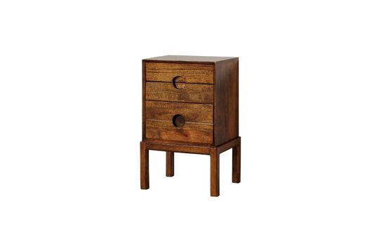 Dark wood bedside table Herstal Clipped