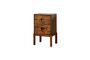 Miniature Dark wood bedside table Herstal Clipped