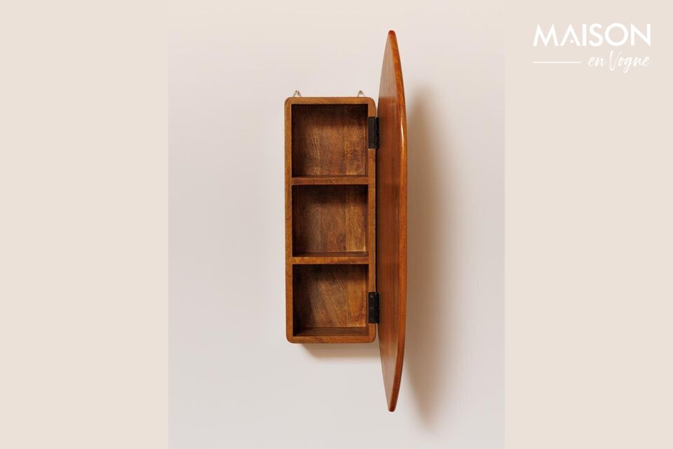 Elegant and practical mango wood storage.