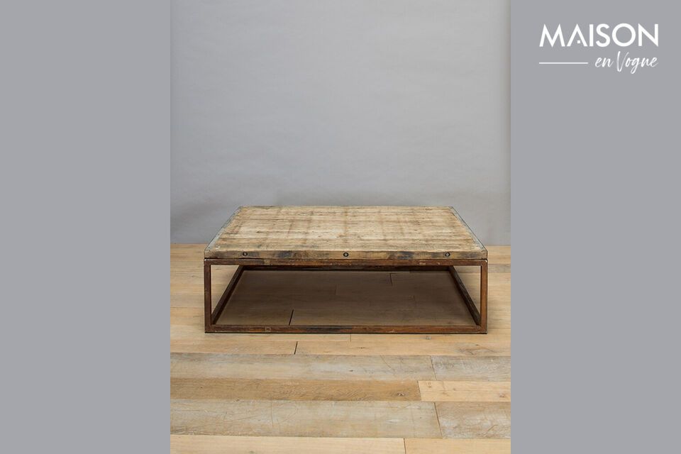 Dark wood coffee table Briquetterie Chehoma