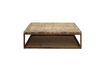 Miniature Dark wood coffee table Briquetterie 2