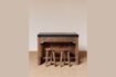 Miniature Dark wood kitchen island Black 1