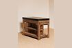 Miniature Dark wood kitchen island Black 5