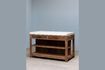 Miniature Dark wood kitchen island White 1