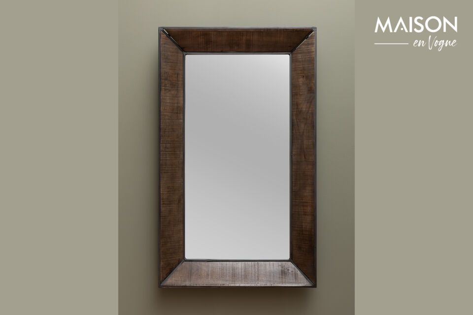 Dark wood mirror Durbuy Chehoma