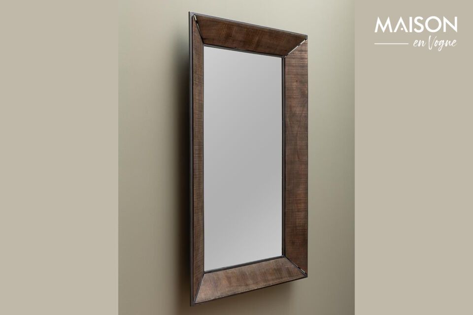 Add functional elegance with our mango wood mirror.