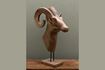 Miniature Dark wood ram figurine Natural 1