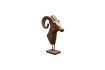 Miniature Dark wood ram figurine Natural 5