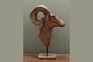 Miniature Dark wood ram figurine Natural 2