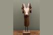 Miniature Dark wood ram figurine Natural 4