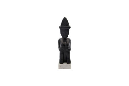 Decorative object in black wood Two sitting Clipped