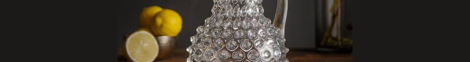 Material Details Diamant grey glass decanter