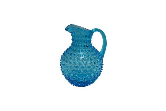 Diamant turquoise glass decanter Clipped