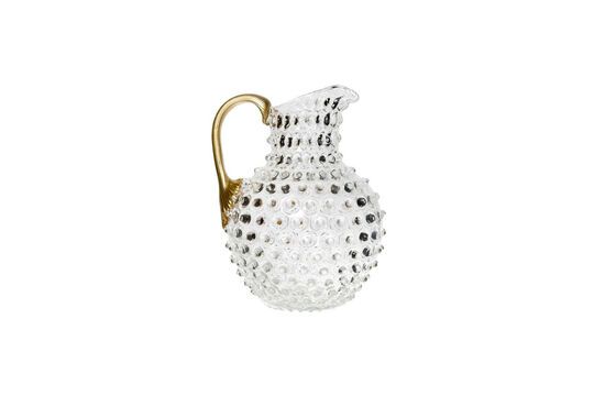 Diamond gold glass decanter Clipped