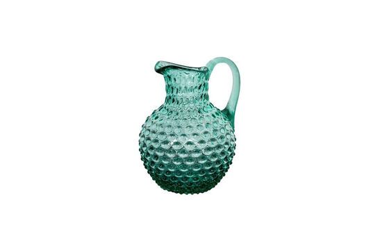 Diamond green glass decanter Clipped