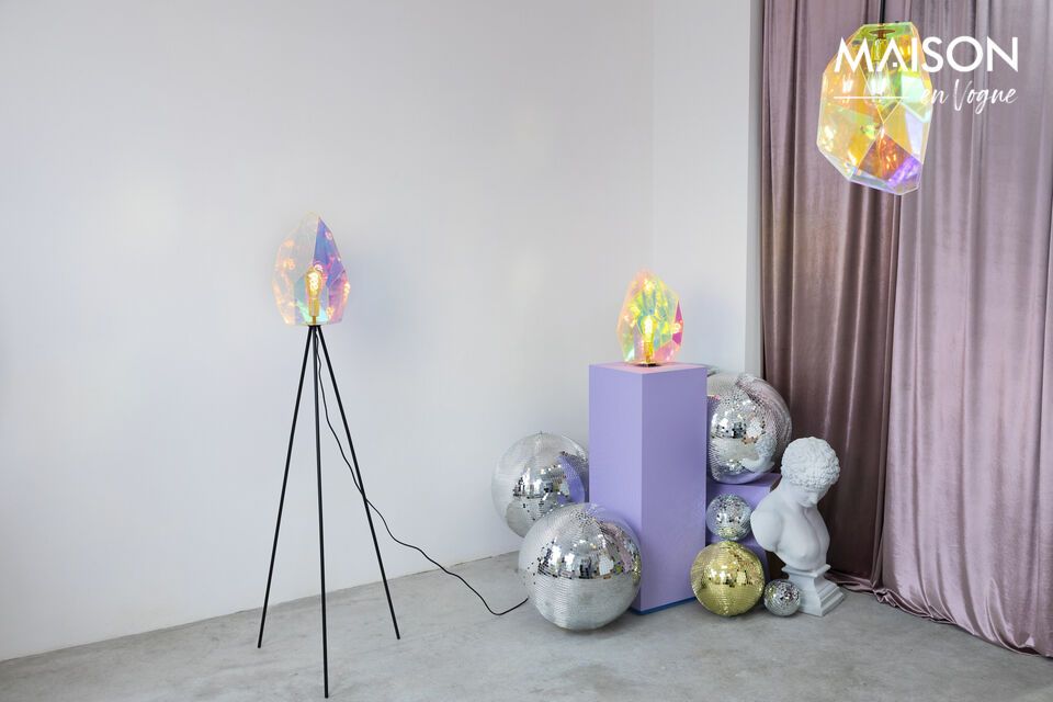 The Diamond floor lamp in multicolored iron