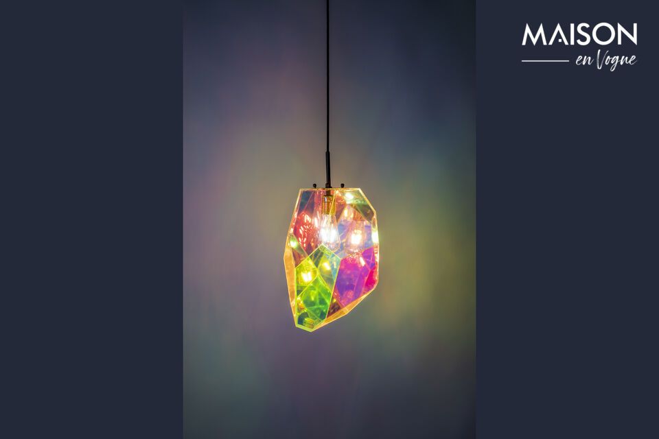 Diamond multicolored iron suspension lamp - 3