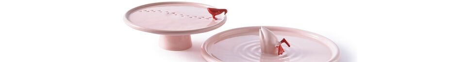 Material Details Diving Duck light pink stoneware tray