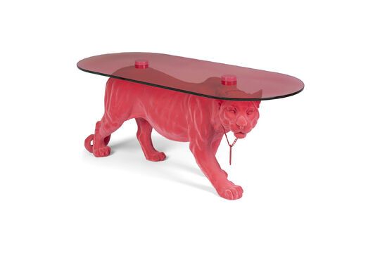 Dope pink aluminum coffee table Clipped