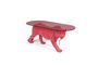 Miniature Dope pink aluminum coffee table Clipped