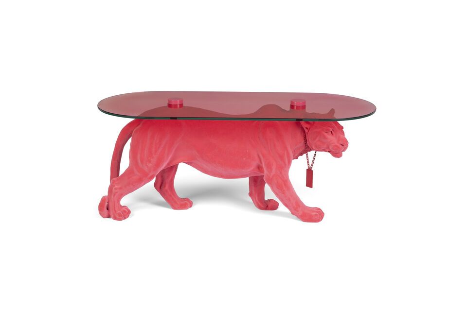 Dope pink aluminum coffee table - 4