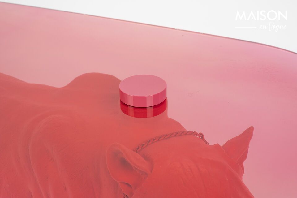 Dope pink aluminum coffee table - 6