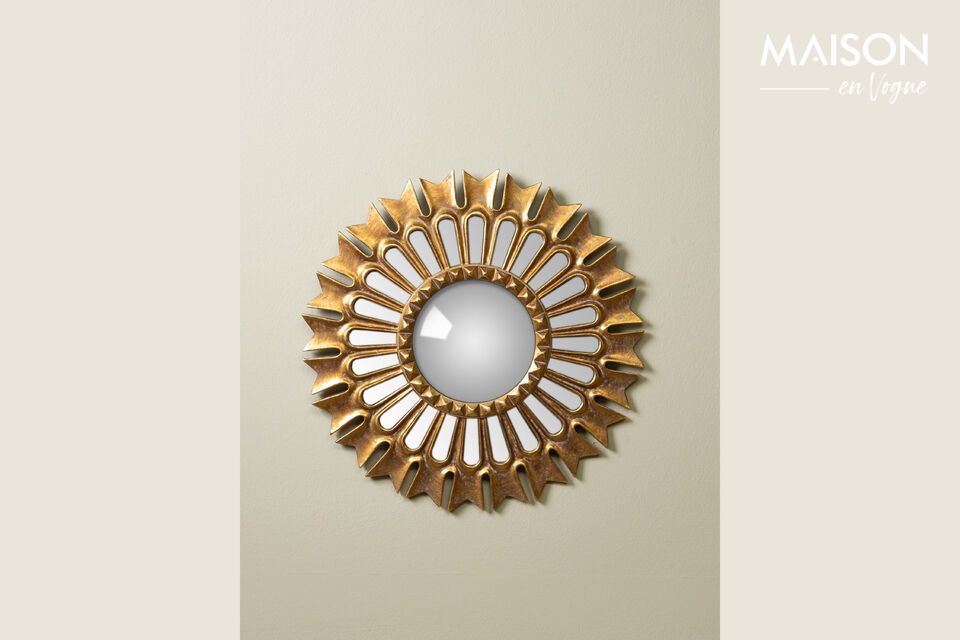 An elegant and practical golden mirror for any interior.