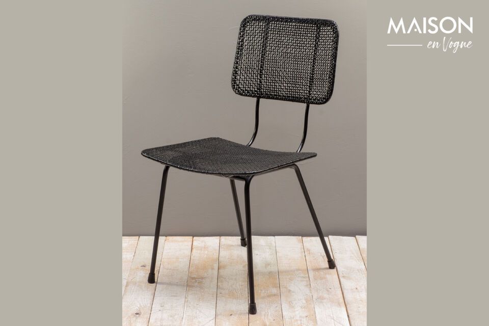 Doto black rattan chair Chehoma