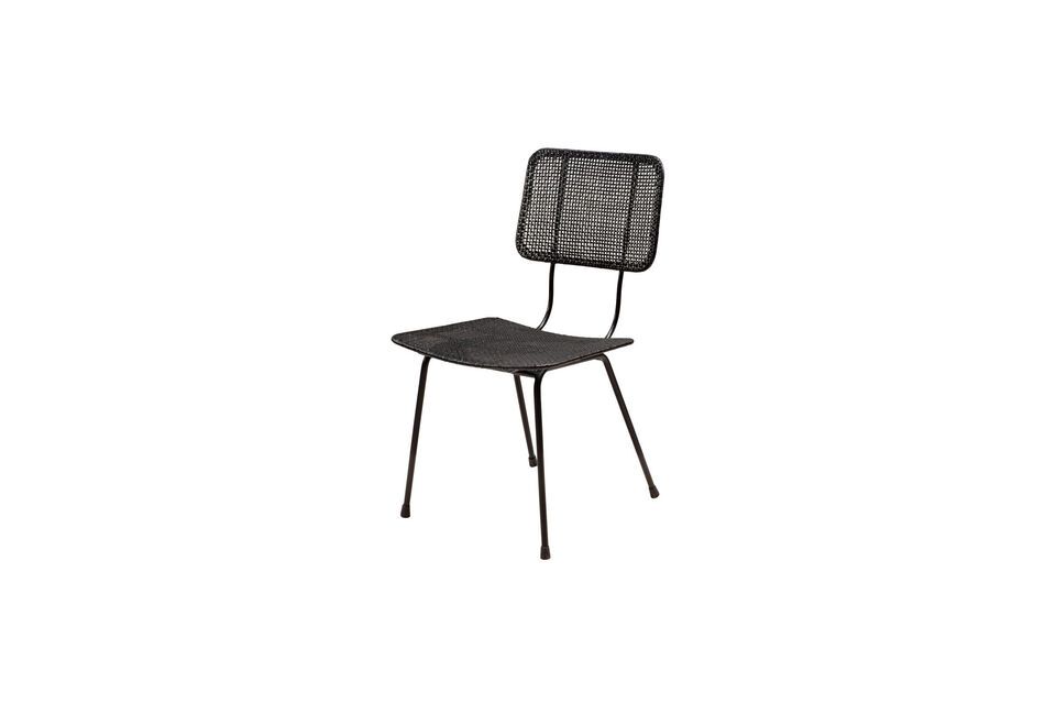 Comfort and elegance with our black rattan chair.