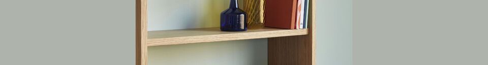 Material Details Double shelf in light oak veneer Nomad