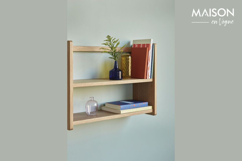 Discover Hubsch\'s FSC-certified oak shelf, designed to suit any interior