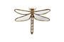 Miniature Dragonfly figurine in gold resin Mirrors Clipped