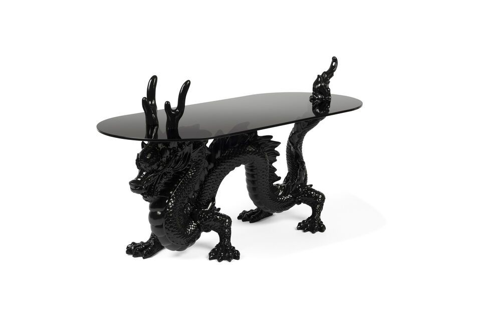 Dragonized black resin coffee table Bold Monkey