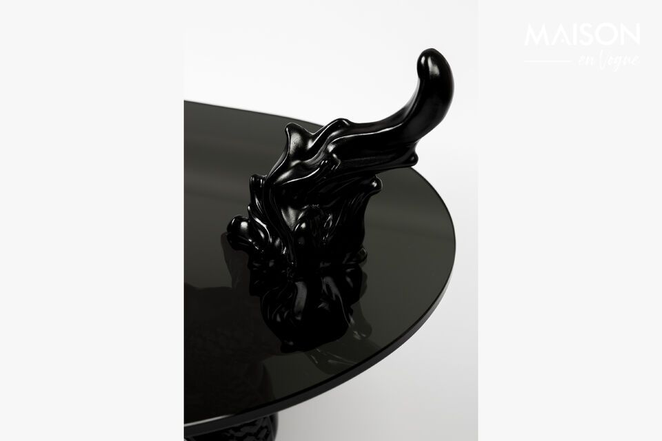 Dragonized black resin coffee table - 9