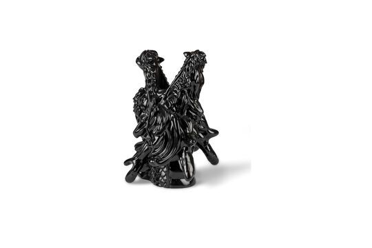 Dragonized black resin vase Clipped